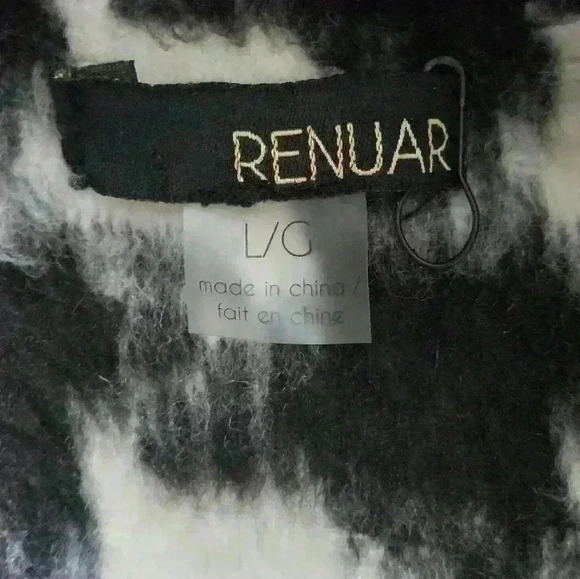 Renuar black and white women's large winter  jacket, Excellent Condition - Picture 3 of 8